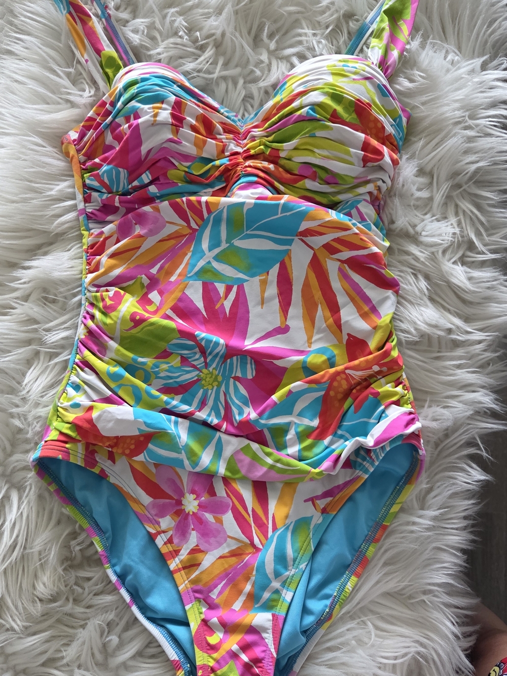 Tropical Floral One-Piece Swimsuit - Multicolor